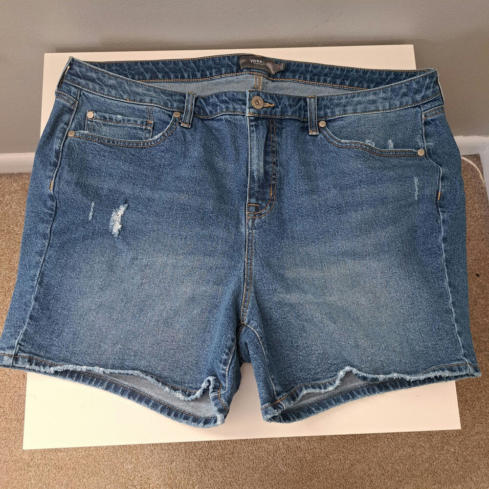 Torrid Denim Mid Rise 5" Blue Jean Shorts Women's Plus 20
